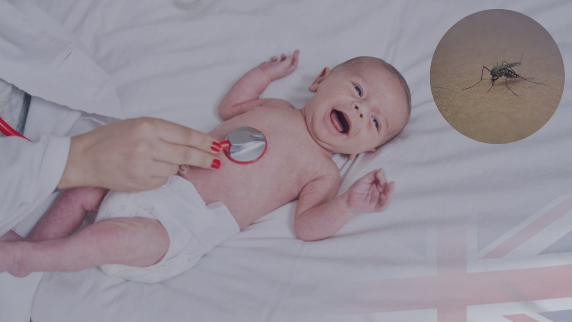 baby in hospital for malaria treatment
